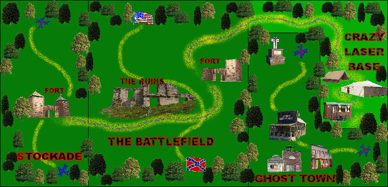 Laser-land games plattegrond